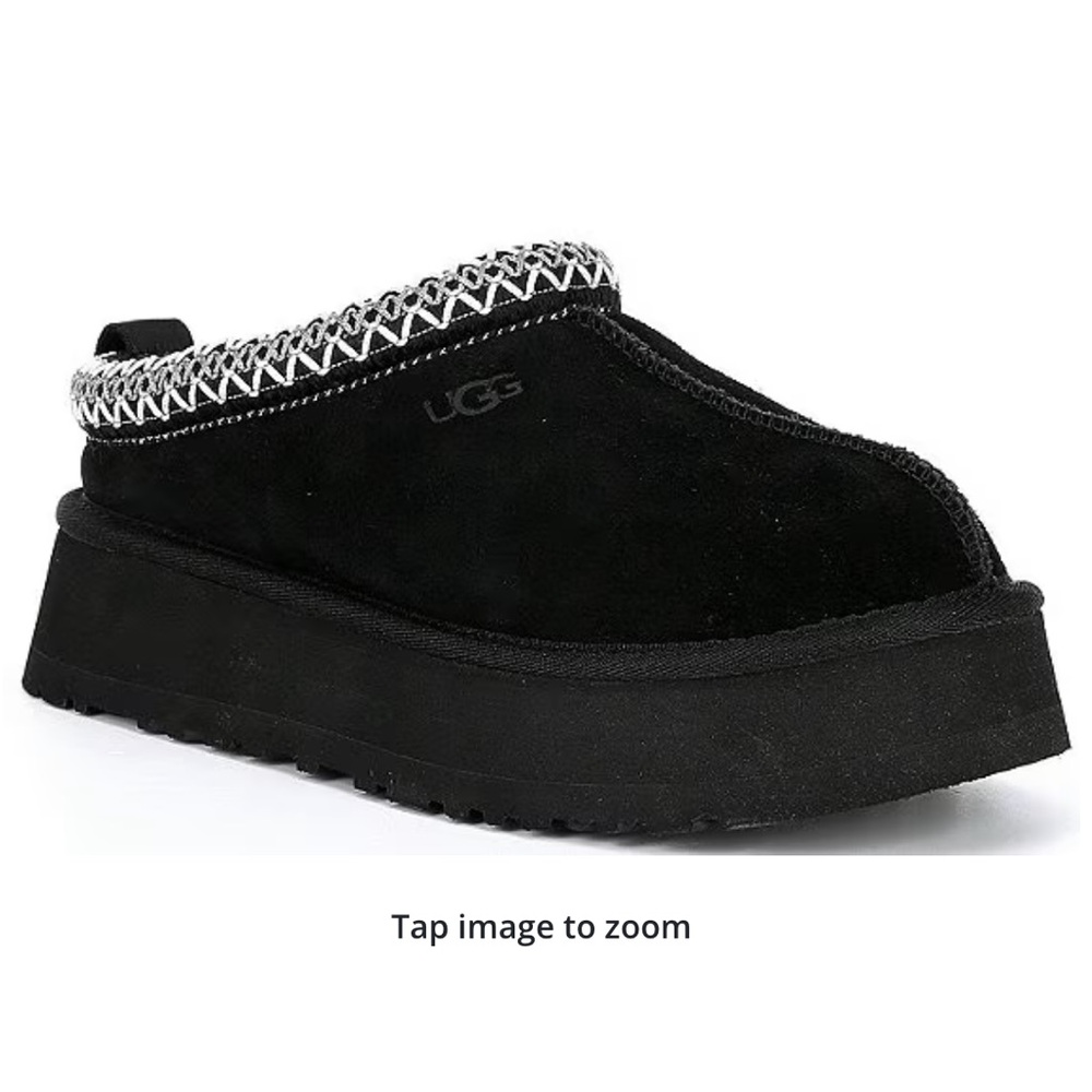 UGG Tazz Suede Platform Clog Mule - Black
